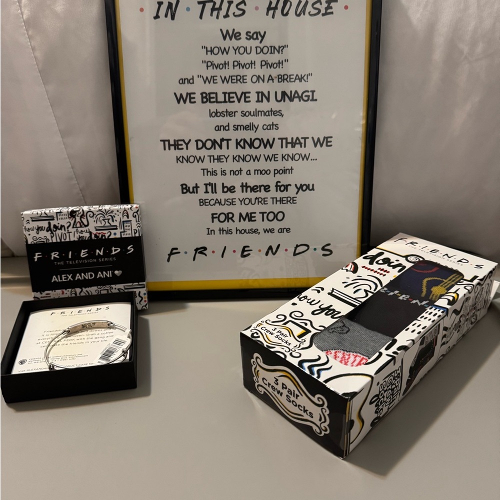 Friends Themed Bracelet and Socks Set